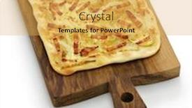  Presentation with cheese pie - Slides with traditional-alsatian-pie-tart-flambe background and a yellow colored foreground