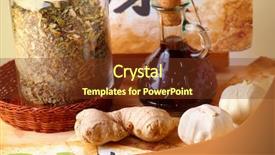  Presentation with traditional medicine medicine - PPT theme having traditional alternative therapy or medicine background and a tawny brown colored foreground