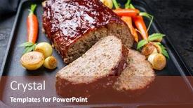  Presentation with ground beef - Theme featuring traditional-american-meatloaf-with-ketchup background and a tawny brown colored foreground