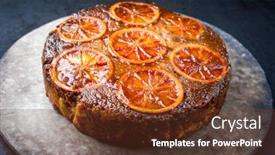  Presentation with orange - Amazing PPT theme having traditional-american-upside-down-bloody backdrop and a tawny brown colored foreground