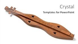  Presentation with mountain - Slide deck having traditional-appalachian-mountain-dulcimer-isolated background and a white colored foreground