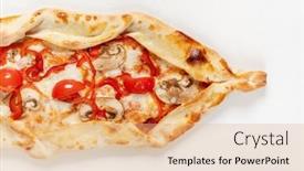  Presentation with arabic - Presentation enhanced with traditional-arabic-pizza-lahmacun-pide background and a coral colored foreground