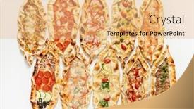  Presentation with arabic - PPT theme featuring traditional-arabic-pizza-lahmacun-pide background and a coral colored foreground