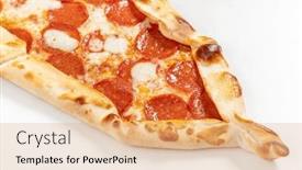  Presentation with arabic - Presentation theme with traditional-arabic-pizza-lahmacun-pide background and a coral colored foreground