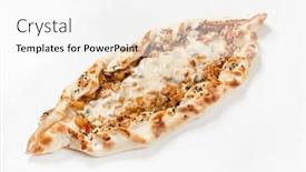  Presentation with arabic - Slide deck consisting of traditional-arabic-pizza-lahmacun-pide background and a white colored foreground