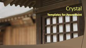  Presentation with shinto - Amazing slide deck having traditional-architecture-at-shitaya-jinja backdrop and a tawny brown colored foreground