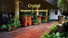  Presentation with colombia - Colorful PPT theme enhanced with traditional architecture in bogota colombia backdrop and a tawny brown colored foreground