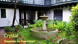  Presentation with colombia - Cool new PPT layouts with traditional architecture in bogota colombia backdrop and a tawny brown colored foreground