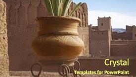  Presentation with iranian traditional architecture - Presentation theme featuring traditional architecture of morocco africa background and a  colored foreground