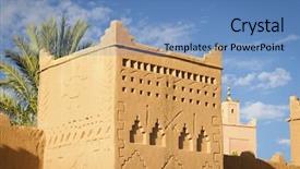  Presentation with morocco - Presentation consisting of traditional architecture of morocco africa background and a  colored foreground