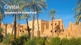  Presentation with africa - Amazing presentation theme having traditional architecture of morocco africa backdrop and a  colored foreground