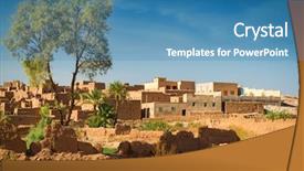  Presentation with iranian traditional architecture - Theme with traditional architecture of morocco africa background and a  colored foreground