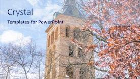  Presentation with iranian traditional architecture - Colorful PPT theme enhanced with traditional-architecture-with-balconies backdrop and a sky blue colored foreground