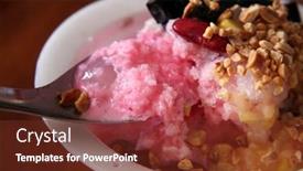 Presentation with dessert - Amazing presentation having traditional asian dessert of shaved ice backdrop and a tawny brown colored foreground