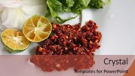  Presentation with traditional - Theme featuring traditional-asian-side-dish background and a red colored foreground