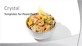  Presentation with noodles thai food pad thai - Presentation theme consisting of traditional-asian-street-food-pad background and a white colored foreground