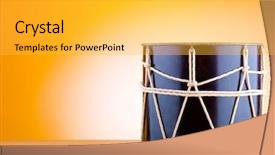  Presentation with drum - Theme featuring traditional azeri drum called nagara background and a light gray colored foreground
