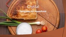  Presentation with breakfast - Amazing slide set having traditional-balkan-breakfast-borek backdrop and a coral colored foreground