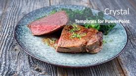  Presentation with barbecue - PPT layouts consisting of traditional-barbecue-dry-aged-sliced background and a gray colored foreground