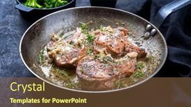  Presentation with veal - Theme featuring traditional-barbecue-dry-aged-veal background and a tawny brown colored foreground