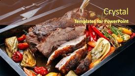  Presentation with close up of rusty rebar - Slide set enhanced with traditional-barbecue-lamb-shoulder background and a tawny brown colored foreground