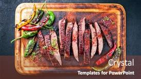  Presentation with burnt - Audience pleasing slide set consisting of traditional-barbecue-sliced-dry-aged backdrop and a tawny brown colored foreground