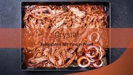  Presentation with wagyu - Slides having traditional-barbecue-wagyu-pulled-beef background and a red colored foreground