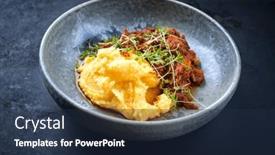  Presentation with wagyu - Presentation theme consisting of traditional-barbecue-wagyu-pulled-beef background and a  colored foreground