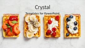  Presentation with cream - PPT theme with traditional belgian waffles with whipped background and a white colored foreground