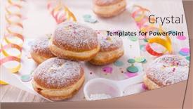  Presentation with birthday party - Presentation theme enhanced with traditional-berliner-for-carnival background and a lemonade colored foreground