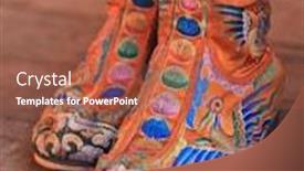  Presentation with bhutanese - Theme featuring traditional-bhutanese-footwear-fashion-art background and a red colored foreground