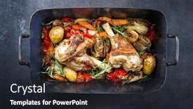  Presentation with eggplant - Slides having traditional-braised-leg-of-lamb background and a wine colored foreground