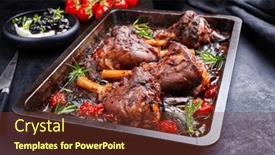  Presentation with greek - Slide set with traditional-braised-slow-cooked-greek background and a tawny brown colored foreground