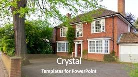  Presentation with vote england - Colorful PPT theme enhanced with traditional brick house in england backdrop and a coral colored foreground