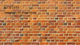  Presentation with brick wall texture - Amazing presentation theme having traditional-brick-wall-for-texture backdrop and a gold colored foreground