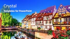  Presentation with old traditional romanian folk costumes - Beautiful presentation featuring traditional-buildings-in-the-old backdrop and a cobalt blue colored foreground