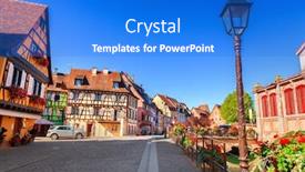  Presentation with old buildings - Amazing presentation having traditional-buildings-in-the-old backdrop and a cobalt blue colored foreground