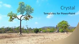  Presentation with asia traditional - Theme featuring traditional-cambodian-rural-houses background and a cyan colored foreground