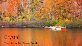  Presentation with canada - Slide set with traditional-canoes-in-parc-de background and a gold colored foreground