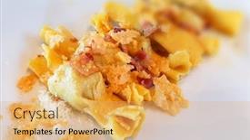  Presentation with traditional - Audience pleasing presentation design consisting of traditional-casoncelli-alla-bergamasca backdrop and a yellow colored foreground