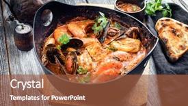  Presentation with satellite dish satellite dish design - PPT layouts consisting of traditional catalan fish stew romesco background and a red colored foreground