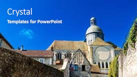  Presentation with building - Theme enhanced with traditional-cathedral-building-in-france background and a dark gray colored foreground