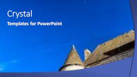  Presentation with france - PPT theme with traditional-cathedral-building-in-nemours background and a dark gray colored foreground