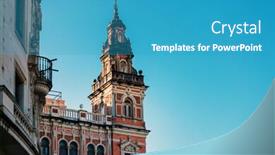  Presentation with traditional - Cool new slide deck with traditional-cathedral-building-in-sevilla backdrop and a teal colored foreground