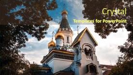  Presentation with traditional - Audience pleasing slide set consisting of traditional-cathedral-building-in-sofia backdrop and a tawny brown colored foreground
