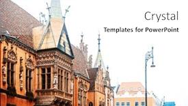  Presentation with poland - Theme consisting of traditional-cathedral-building-in-wroclaw background and a white colored foreground