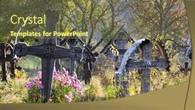  Presentation with maramures - Beautiful slides featuring traditional-cemetery-in-maramures-romania backdrop and a tawny brown colored foreground