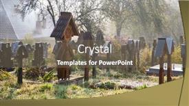  Presentation with maramures - Beautiful PPT theme featuring traditional-cemetery-in-maramures-romania backdrop and a violet colored foreground