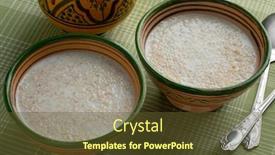  Presentation with moroccan - Presentation featuring traditional-ceramic-bowl-with-moroccan background and a tawny brown colored foreground