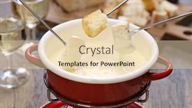  Presentation with cheese - Amazing slides having traditional-cheese-fondue-swiss-cuisine backdrop and a lemonade colored foreground